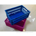 Plastic folding container for fruits